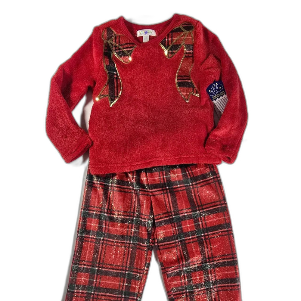 Btween Kids Red Pajamas Christmas Pajamas Soft 2T